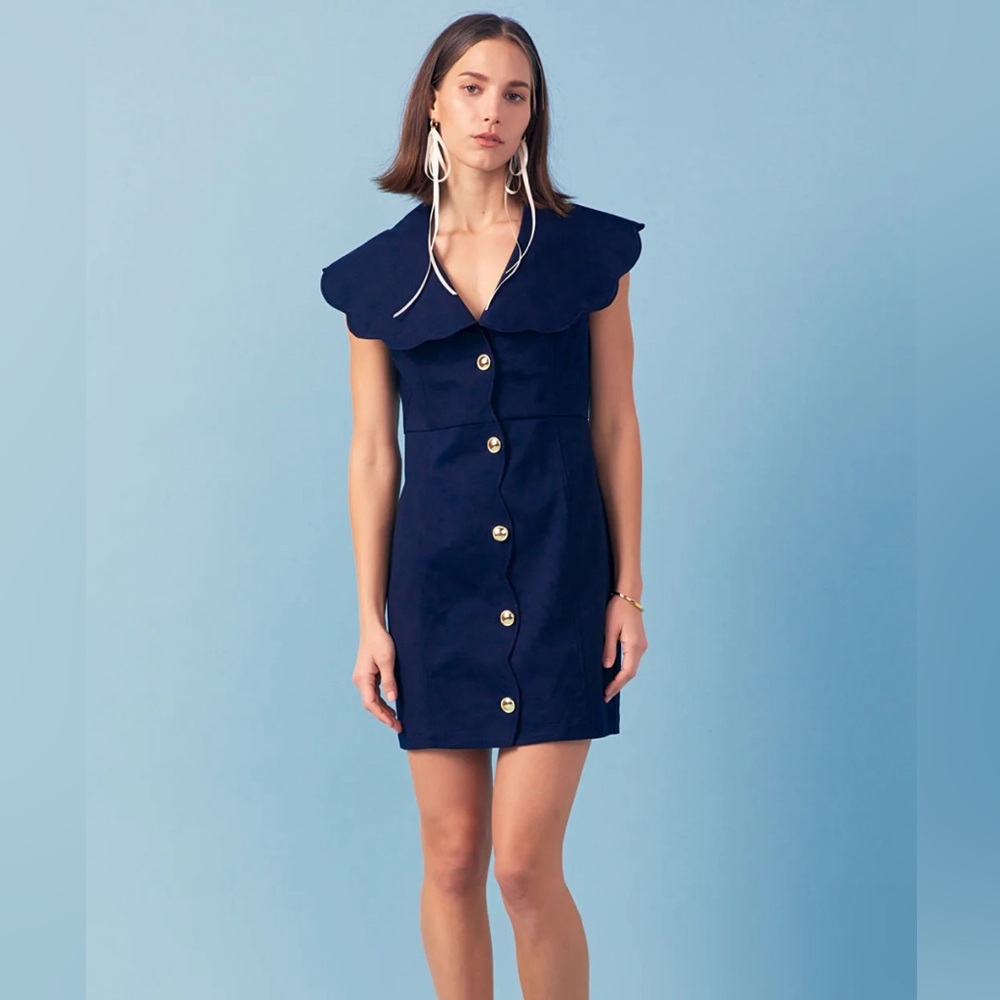 Navy blue mini dress